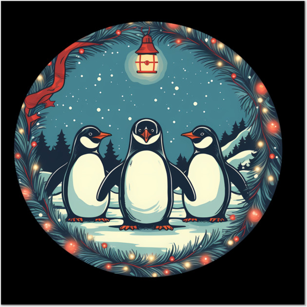 Penguin in Ornmament, Love Penguins Wall Art by logiamerch