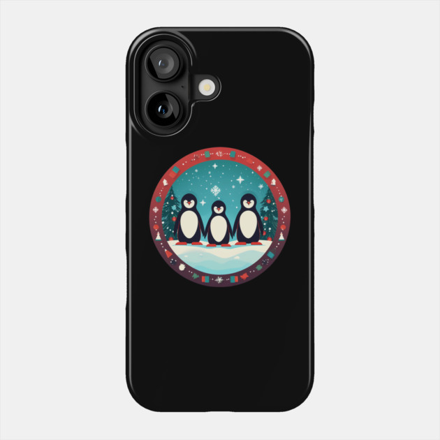 Penguin in Ornmament, Love Penguins Phone Case by logiamerch