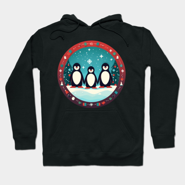 Penguin in Ornmament, Love Penguins Hoodie by logiamerch