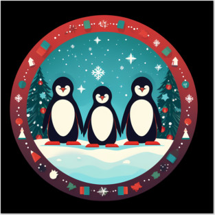 Penguin in Ornmament, Love Penguins Posters and Art