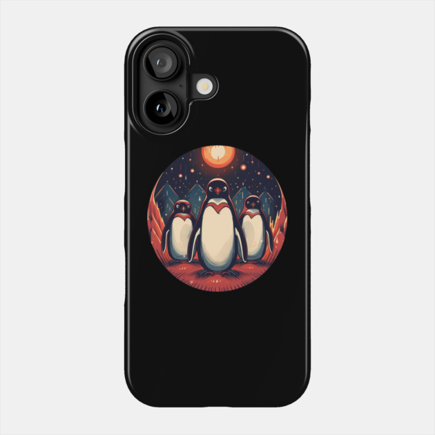 Penguin in Ornmament, Love Penguins Phone Case by logiamerch