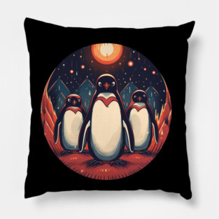 Penguin in Ornmament, Love Penguins Pillow