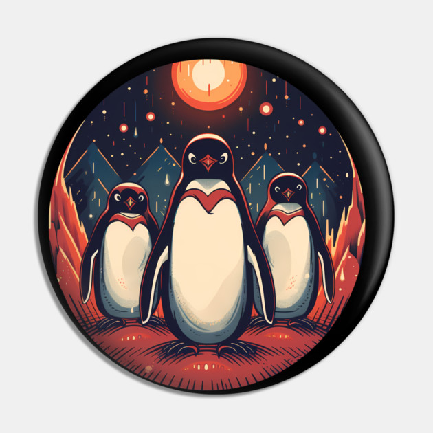Penguin in Ornmament, Love Penguins Pin by logiamerch