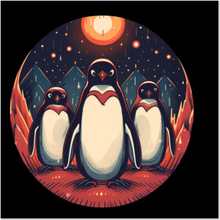 Penguin in Ornmament, Love Penguins Posters and Art
