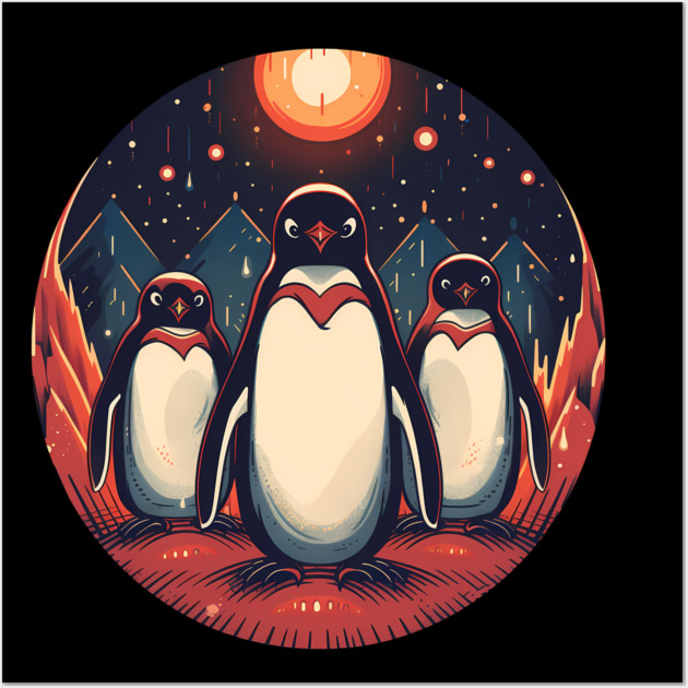 Penguin in Ornmament, Love Penguins Wall Art by logiamerch