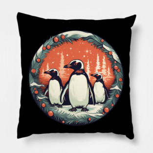 Penguin in Ornmament, Love Penguins Pillow