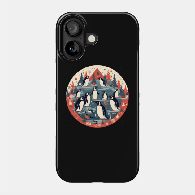 Penguin in Ornmament, Love Penguins Phone Case by logiamerch