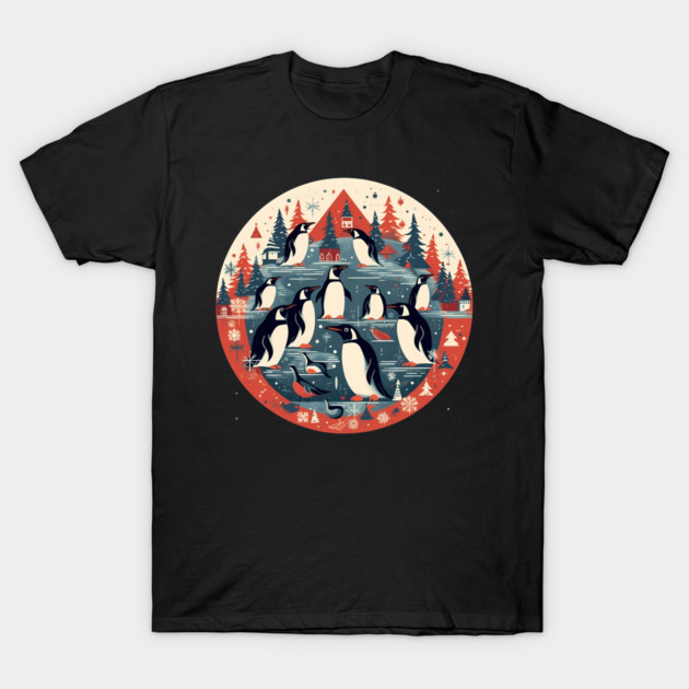 Penguin in Ornmament, Love Penguins T-Shirt by logiamerch