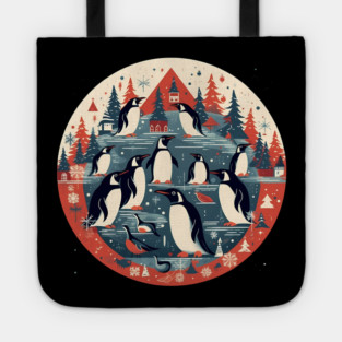 Penguin in Ornmament, Love Penguins Tote