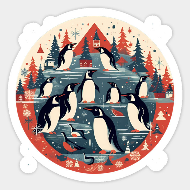 Penguin in Ornmament, Love Penguins Sticker by logiamerch