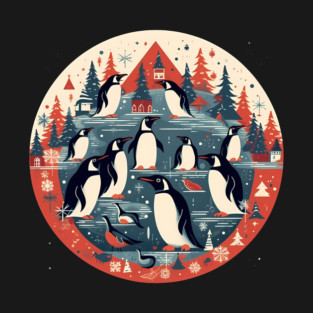 Penguin in Ornmament, Love Penguins T-Shirt