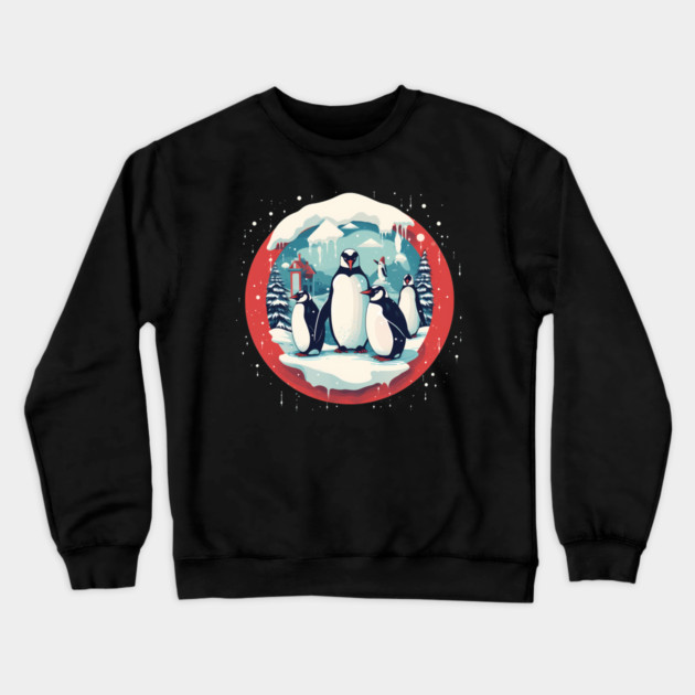 Penguin in Ornmament, Love Penguins Crewneck Sweatshirt by logiamerch