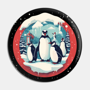 Penguin in Ornmament, Love Penguins Pin