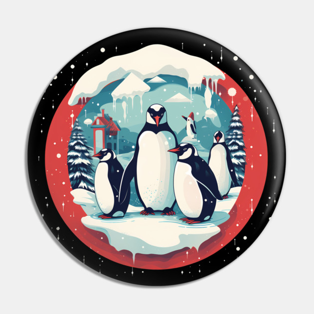 Penguin in Ornmament, Love Penguins Pin by logiamerch