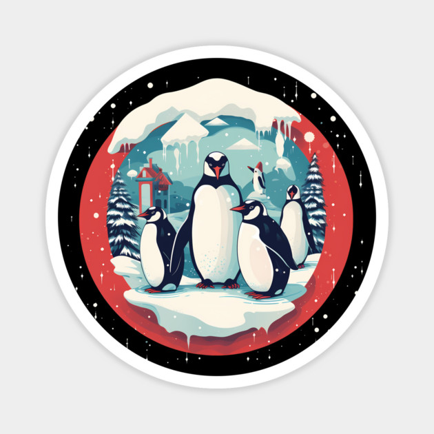 Penguin in Ornmament, Love Penguins Magnet by logiamerch