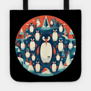 Penguin in Ornmament, Love Penguins Tote