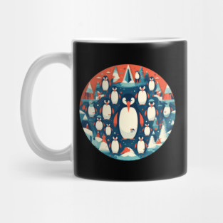 Penguin in Ornmament, Love Penguins Mug