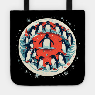Penguin in Ornmament, Love Penguins Tote