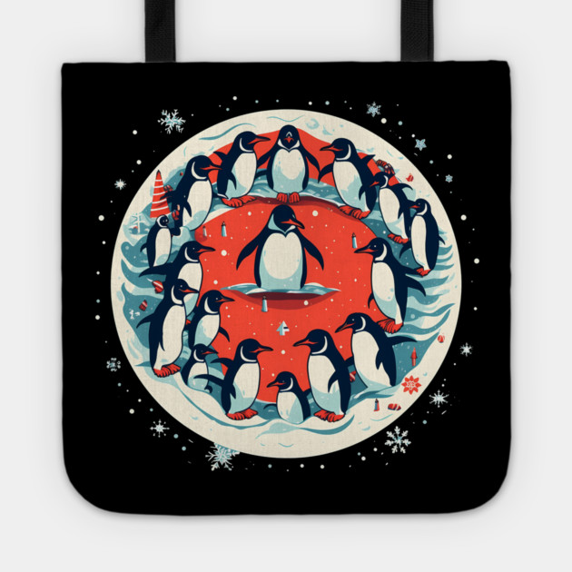 Penguin in Ornmament, Love Penguins Tote by logiamerch