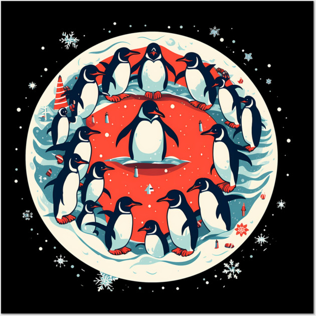 Penguin in Ornmament, Love Penguins Wall Art by logiamerch