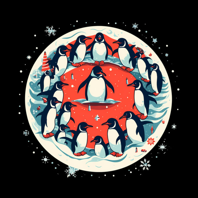 Penguin in Ornmament, Love Penguins by logiamerch