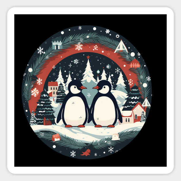 Penguin in Ornmament, Love Penguins Sticker by logiamerch