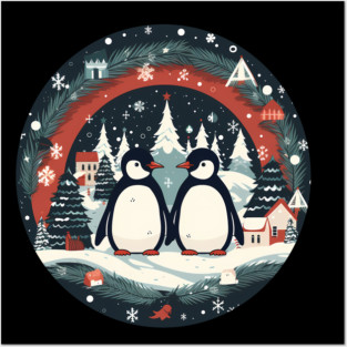 Penguin in Ornmament, Love Penguins Posters and Art