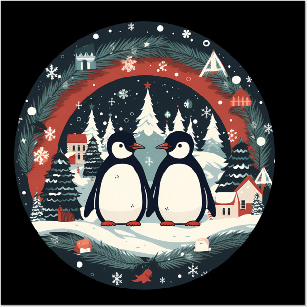 Penguin in Ornmament, Love Penguins Wall Art by logiamerch