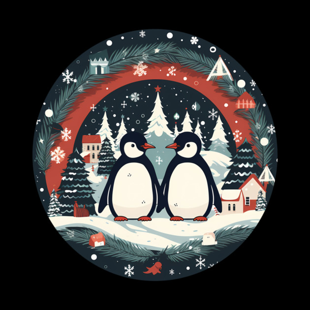 Penguin in Ornmament, Love Penguins by logiamerch