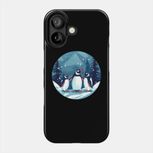 Penguin in Ornmament, Love Penguins Phone Case