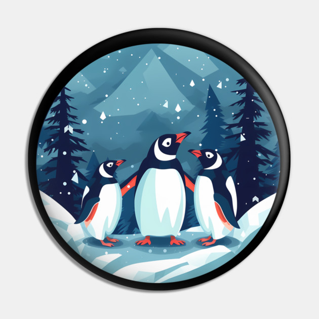 Penguin in Ornmament, Love Penguins Pin by logiamerch