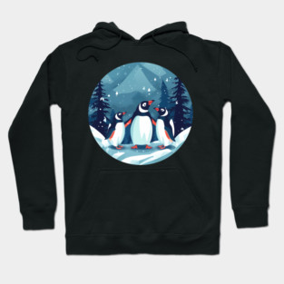 Penguin in Ornmament, Love Penguins Hoodie