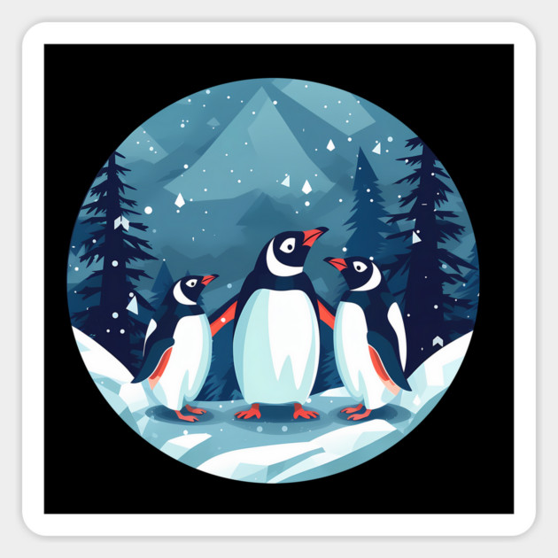 Penguin in Ornmament, Love Penguins Sticker by logiamerch
