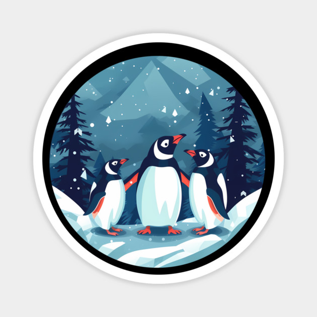 Penguin in Ornmament, Love Penguins Magnet by logiamerch