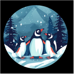 Penguin in Ornmament, Love Penguins Posters and Art