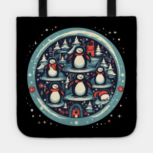 Penguin in Ornmament, Love Penguins Tote