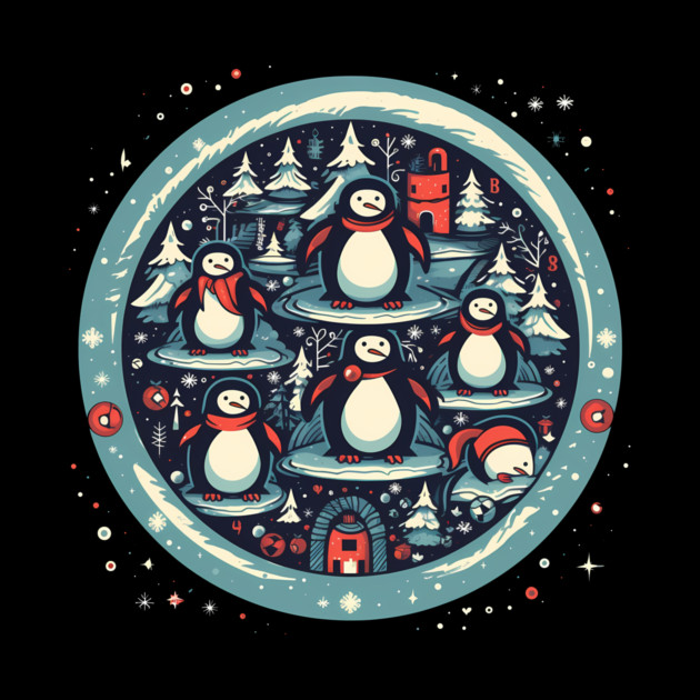 Penguin in Ornmament, Love Penguins by logiamerch