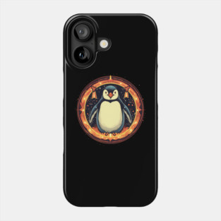 Penguin in Ornmament, Love Penguins Phone Case
