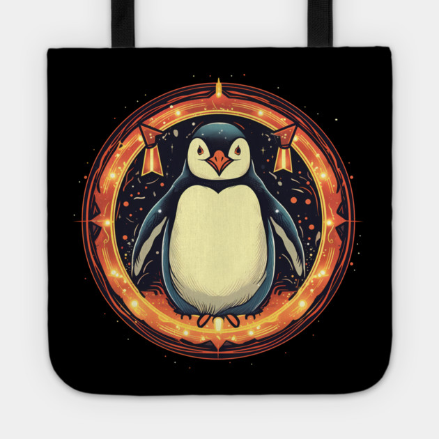 Penguin in Ornmament, Love Penguins Tote by logiamerch