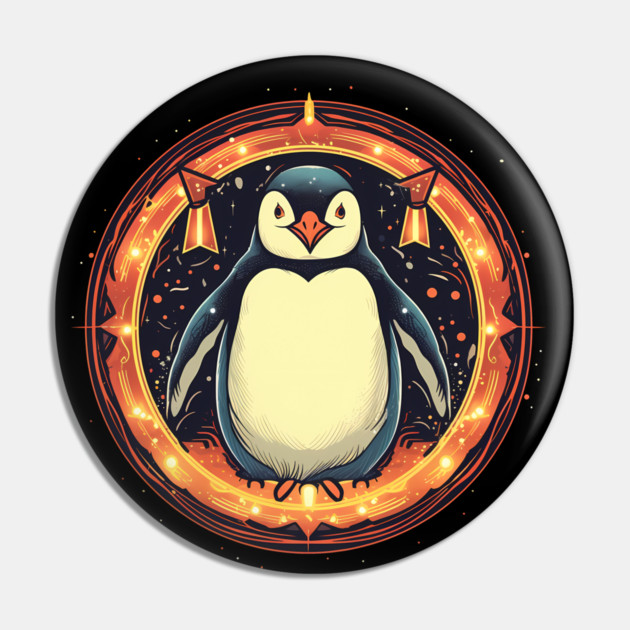 Penguin in Ornmament, Love Penguins Pin by logiamerch