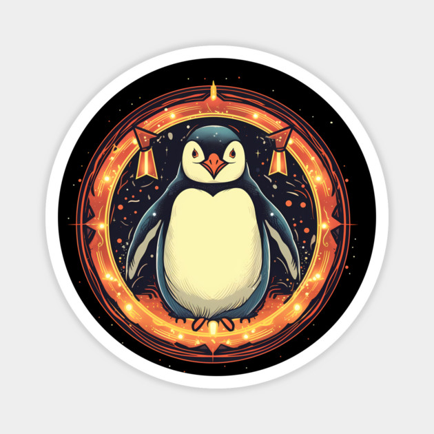 Penguin in Ornmament, Love Penguins Magnet by logiamerch