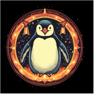 Penguin in Ornmament, Love Penguins Posters and Art