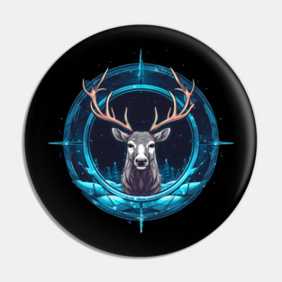 Deer in Ornament, Love Deers Pin