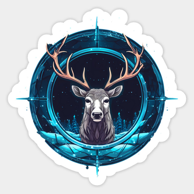 Deer in Ornament, Love Deers Sticker by logiamerch