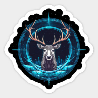 Deer in Ornament, Love Deers Magnet