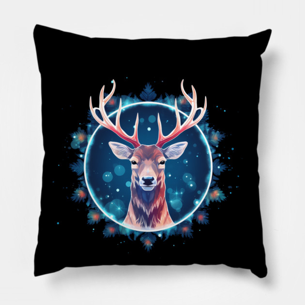 Deer in Ornament, Love Deers Pillow by logiamerch