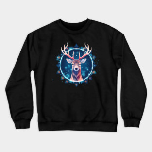 Deer in Ornament, Love Deers Crewneck Sweatshirt