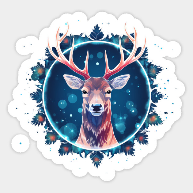 Deer in Ornament, Love Deers Sticker by logiamerch