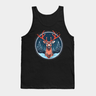 Deer in Ornament, Love Deers Tank Top