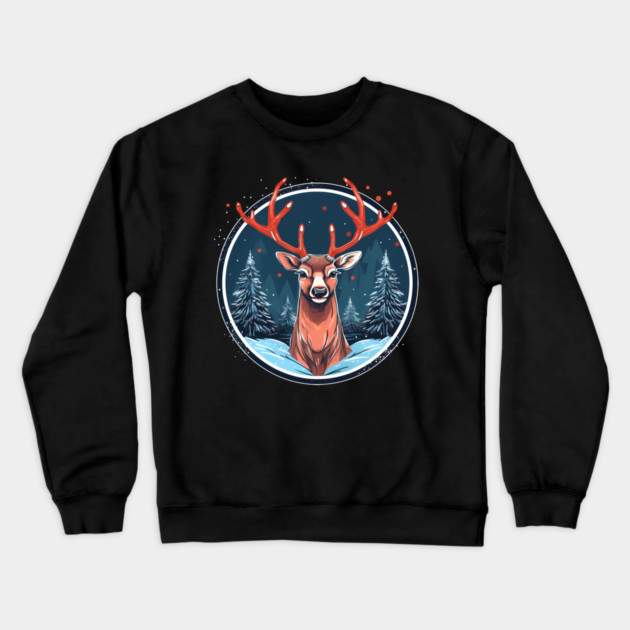Deer in Ornament, Love Deers Crewneck Sweatshirt by logiamerch